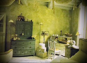 Wallpaper in the style of Provence in the interior photo 1