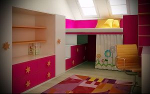 Интерьер детской комнаты для девочки - фото пример 032