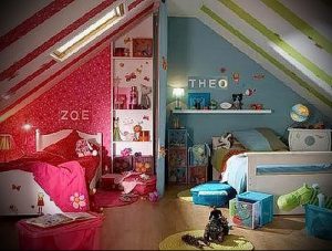 Интерьер детской комнаты для девочки - фото пример 035