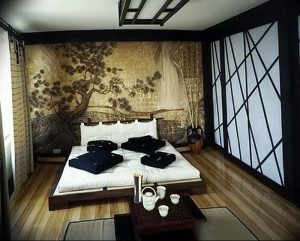 фото Интерьер спальни в японском стиле от 22.09.2017 №001 - 1 - design-foto.ru