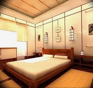 фото Интерьер спальни в японском стиле от 22.09.2017 №038 - 1 - design-foto.ru