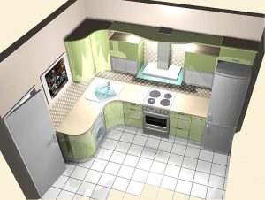 фото Интерьер кухни 9 кв м от 02.01.2018 №021 - Kitchen interior 9 sq M - design-foto.ru
