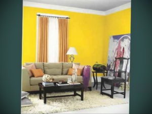 желтый цвет в интерьере гостиной 09.10.2019 №005 -yellow in interior- design-foto.ru