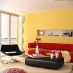 желтый цвет в интерьере гостиной 09.10.2019 №007 -yellow in interior- design-foto.ru