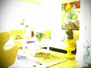 желтый цвет в интерьере гостиной 09.10.2019 №027 -yellow in interior- design-foto.ru