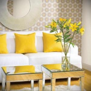 желтый цвет в интерьере гостиной 09.10.2019 №033 -yellow in interior- design-foto.ru