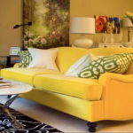 желтый цвет в интерьере гостиной 09.10.2019 №037 -yellow in interior- design-foto.ru
