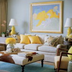 желтый цвет в интерьере гостиной 09.10.2019 №040 -yellow in interior- design-foto.ru