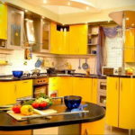 желтый цвет в интерьере кухни 09.10.2019 №011 -yellow in interior- design-foto.ru
