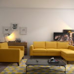 желтый цвет стен в интерьере 09.10.2019 №057 -yellow in interior- design-foto.ru
