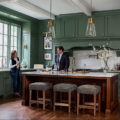 зеленая кухня в интерьере 06.10.2019 №024 -green in the interior- design-foto.ru