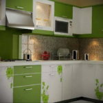 зеленая кухня в интерьере 06.10.2019 №042 -green in the interior- design-foto.ru