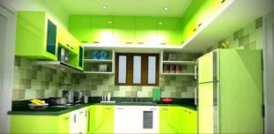 зеленая кухня в интерьере 06.10.2019 №050 -green in the interior- design-foto.ru