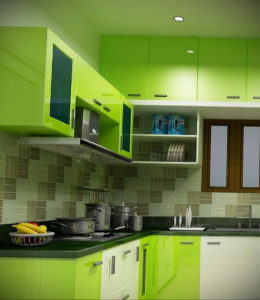 зеленая кухня в интерьере 06.10.2019 №053 -green in the interior- design-foto.ru