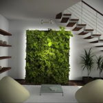 зеленая стена в интерьере 06.10.2019 №018 -green in the interior- design-foto.ru