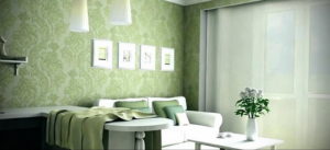 зеленые обои в интерьере 06.10.2019 №024 -green in the interior- design-foto.ru