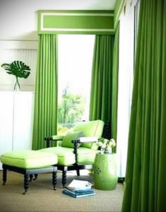 зеленые шторы в интерьере 06.10.2019 №045 -green in the interior- design-foto.ru