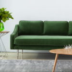 зеленый диван в интерьере 06.10.2019 №020 -green in the interior- design-foto.ru