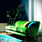 зеленый диван в интерьере 06.10.2019 №034 -green in the interior- design-foto.ru