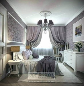 интерьер спальни в сером цвете 24.09.2019 №011 -gray interior- design-foto.ru