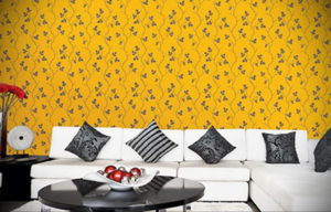 обои желтого цвета в интерьере 09.10.2019 №024 -yellow in interior- design-foto.ru