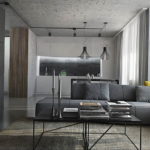 пример серого интерьера на фото 24.09.2019 №002 -gray interior- design-foto.ru