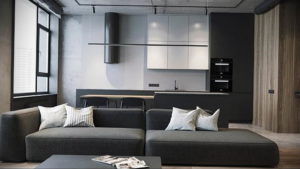 пример серого интерьера на фото 24.09.2019 №052 -gray interior- design-foto.ru