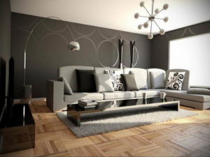 серый цвет в интерьере гостиной 24.09.2019 №046 -gray interior- design-foto.ru