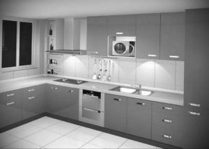 серый цвет в интерьере кухни 24.09.2019 №004 -gray interior- design-foto.ru
