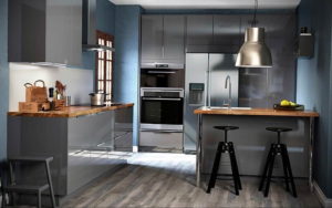 серый цвет в интерьере кухни 24.09.2019 №006 -gray interior- design-foto.ru