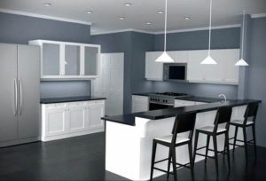 серый цвет в интерьере кухни 24.09.2019 №025 -gray interior- design-foto.ru