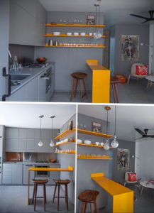 серый цвет в интерьере кухни 24.09.2019 №061 -gray interior- design-foto.ru