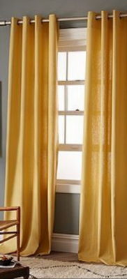 шторы желтого цвета в интерьере 09.10.2019 №003 -yellow in interior- design-foto.ru