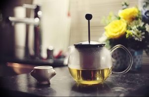Green Tea Beverage Drink Press Flowers Kitchen
