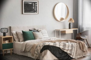 Фото бежевый интерьер спальни 14.08.2019 №021 - beige bedroom interior - design-foto.ru