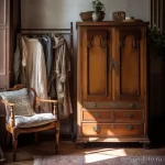 Antique wooden wardrobe in a vintage themed bedroom edda e d fcd _1_2 071223 design-foto.ru