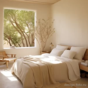 Bedroom with organic cotton linens and natural wood d d bc a da 041223 design-foto.ru