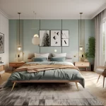 Bedroom with retro decor and mid century modern furn fd ee db be aee _1_2_3 041223 design-foto.ru
