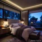 Bedroom with smart lighting and automated window tre eae cc adb bedec _1_2 041223 design-foto.ru