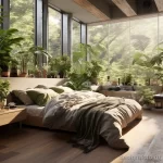 Biophilic design bedroom with indoor plants and natu edf b e aab bbab 041223 design-foto.ru