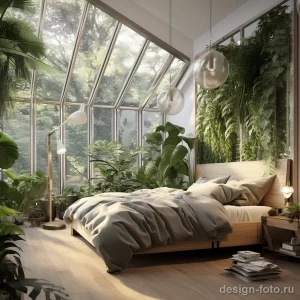 Biophilic design bedroom with indoor plants and natu edf b e aab bbab _1 041223 design-foto.ru