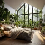 Biophilic design bedroom with indoor plants and natu edf b e aab bbab _1_2 041223 design-foto.ru