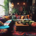 Bohemian style lounge with an eclectic mix of patter eebf a a ac e _1_2_3 041223 design-foto.ru