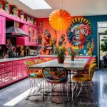 Bold and colorful maximalist kitchen with unique art da c f b bba 041223 design-foto.ru