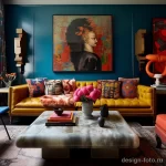 Bold textures on furniture in an eclectic living roo ccc a d bb baa _1_2 071223 design-foto.ru