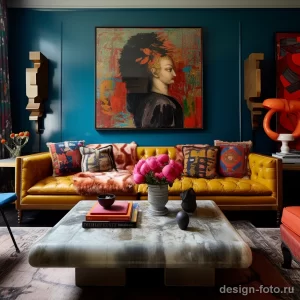 Bold textures on furniture in an eclectic living roo ccc a d bb baa _1_2 071223 design-foto.ru