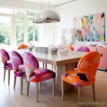 Brightly upholstered dining chairs in a modern dinin aaedf ce f b bb _1 071223 design-foto.ru