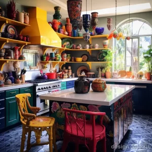 Colorful and eclectic kitchen with diverse decorativ fbf e bac 041223 design-foto.ru