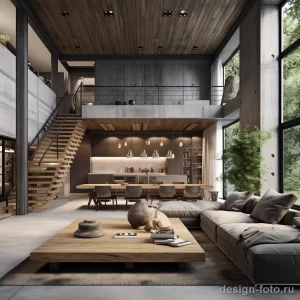 Combining concrete and wood elements for a modern in db d aea aadbbea 131223 design-foto.ru