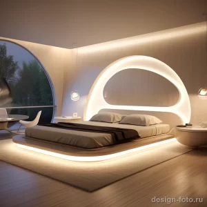 Contemporary bedroom with futuristic bed and lightin deec fa d b feaade _1_2_3 071223 design-foto.ru